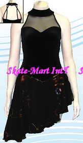 ASYMMETRICAL DANCE SKATING DRESS IMAGE