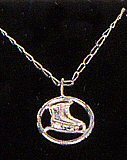 STERLING SILVER SKATE NECKLACE